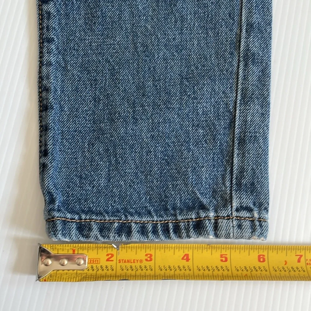 Old Navy super distressed high rise, straight leg, button fly jeans. Girls 14